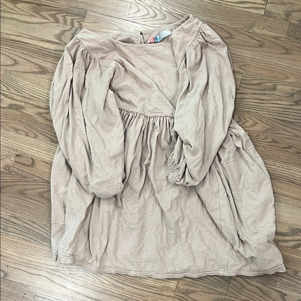 FP Beach Neutral Linen-Blend dress